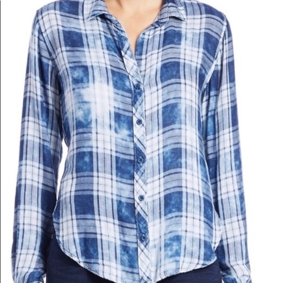 cloth & stone Tops - Cloth and stone blue plaid button up shirt cloth & stone Tops - Cloth and stone blue plaid button up shirt